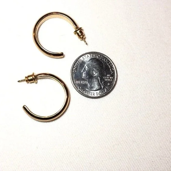 Vintage Vendome Gold Hoops c.1980's - Picture 4 of 5